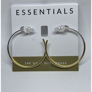 Essentials Two-Tone Medium Hoop Earrings in Silver- & Gold-Plate MSRP $50 CP321